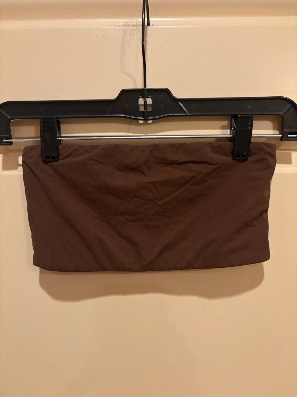 SKIMS Brown Stretch Bandeau Top